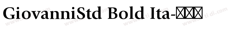 GiovanniStd Bold Ita字体转换